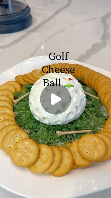 Golf Ball Cheese Ball, Golf Themed Snacks, Golf Appetizers, Ball Cheese, Cheese Logs, Standing Mixer, Teriyaki Wings, Golf Party Foods, Cream Cheese Ball