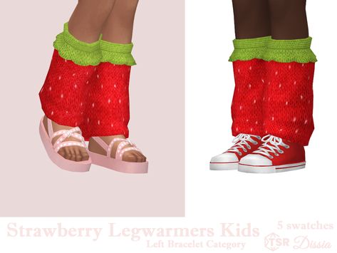 Cute knitted strawberry legwarmers for children - 5 swatches #sims4 #sims4cc #sims 4 #sims 4 cc #sims4 cc #ts4 #ts4cc #ts4 cc #maxis mix #maxis match #maxis-mix #sims clothes #sims 4 legwarmers #sims 4 accessory Sims 4 Cc Knitted Clothes, The Sims 4 Strawberry Cc, Sims 4 Cc Strawberry Clothes, Strawberry Legwarmers, Sims 4 Legwarmers, Cute Core Sims 4 Cc, Cutecore Sims 4, Sims 4 Strawberry Shortcake Cc, Strawberry Shortcake Sims 4 Cc