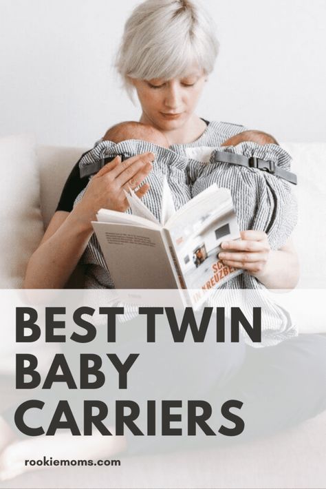 How to Choose the Best Twin Carrier [4 of Our Faves!] Here are the best twin carriers on the market right now! They make it a little easier for one parent to carry and bond with their twins at the same time. #twins #twincarrier #bonding #babywearing How To Carry Twins In A Wrap, Twin Carrier, Twin Baby Carrier, Twin Gear, Twin Mum, Sleeping Twins, Breastfeeding Twins, Raising Twins, Baby Registry Ideas