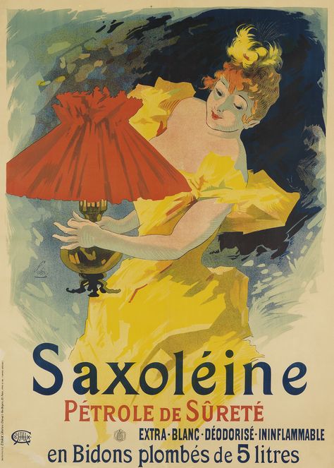 JULES CHÉRET (1836 1932) SAXOLÉINE 1891 48x35 inches 123x90 Oil Advertisement, Jules Cheret, Lamp Oil, Musee Carnavalet, Modern Photography, Printing Press, Art Ink, Affordable Wall Art, Stock Paper