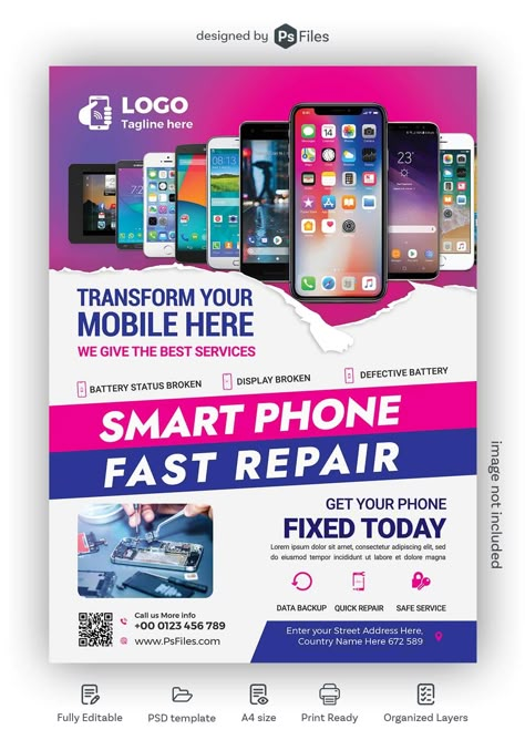 Phone Dealers Flyer, Phone Sale Flyer Design, Mobile Phone Repair Poster, Mobile Shop Poster Design, Mobile Repairing Banner, Mobile Repairing Shop Design, Mobile Shop Banner Design, Phone Repair Shop Design, Mobile Poster Design