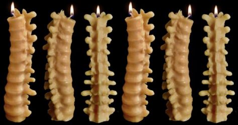 You Can Get A Spine Candle That Looks Incredibly Realistic Just In Time For Halloween I have come across some really cool and spooky candles lately, but this one is way different! It is made to look just like a human spine! They are seriously detailed and realistic. These candles are completely handcrafted! They are also molded from an actual REAL human spine! Super creepy, but you can’t get moreContinue Reading Seriously. Read it: You Can Get A Spine Candle That Looks Incredibly Realistic Pool Noodle Halloween, Spine Candle, Creepy Candles, Human Spine, Crystal Castles, Jessica Day, Fall Candle, Horror Decor, Halloween Candles