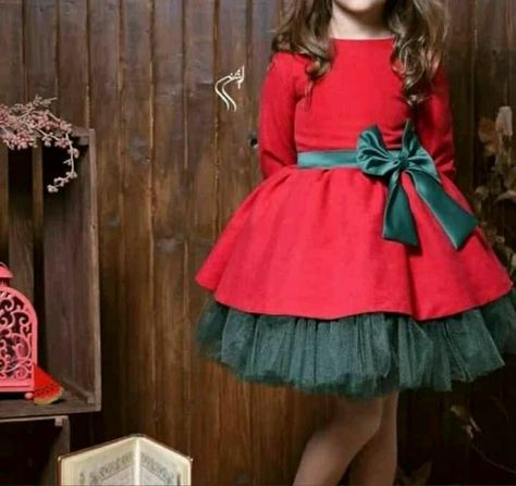 Kids Christmas Dress, Girls Winter Dresses, African Dresses For Kids, Kids Dress Wear, Kids Dress Patterns, Baby Dress Design