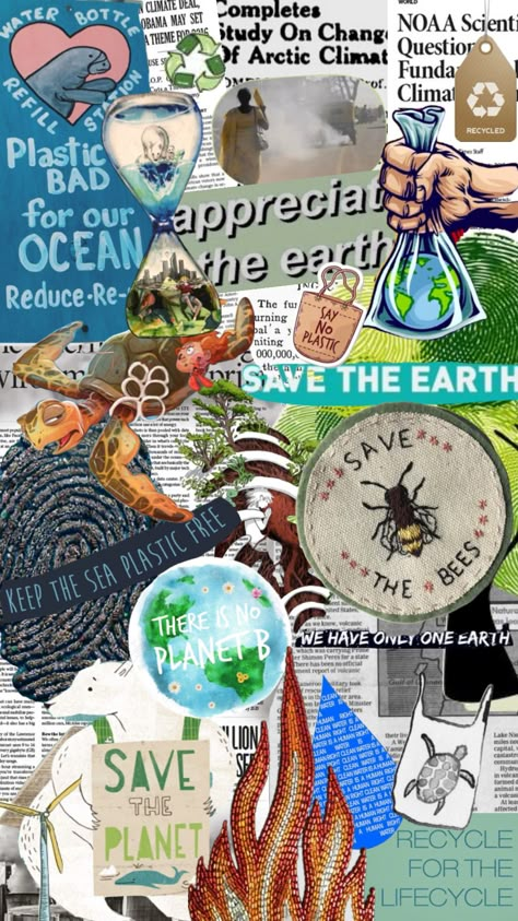 Save the Earth by DreamWalker Plastic Free Earth Posters, How To Save The Environment, Save Earth Collage, Save The Earth Wallpaper, Enviormentalist Aesthetic, Save The Earth Aesthetic, Climate Aesthetic, Environmental Science Aesthetic, Senior Vision Board