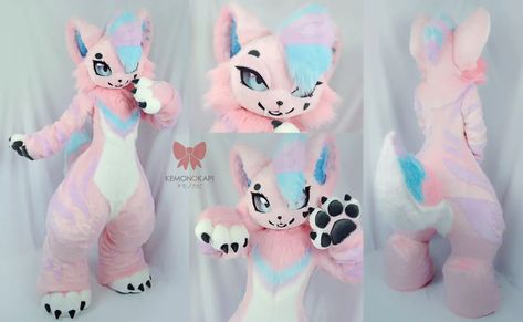 Kemono Fursuit Pattern, Kemono Cat Fursuit, Digigrade Fursuit, Cute Fursuits, Partial Fursuit, Fursuit Inspiration, Cat Fursuit, Dino Masks, Fursuit Ideas