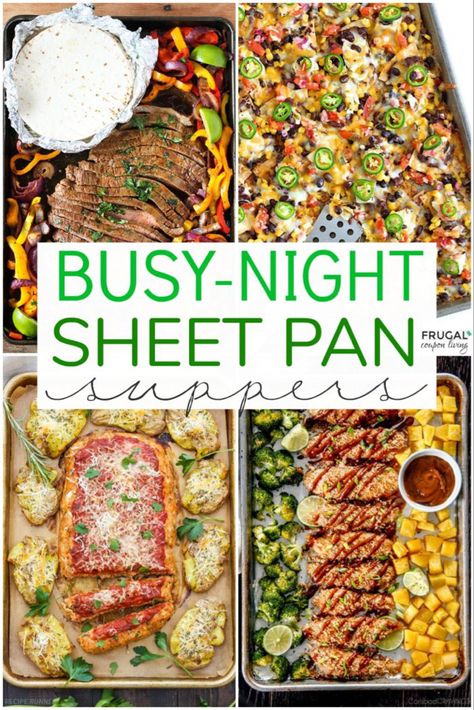 Family-friendly Sheet Pan Suppers. Easy dinner recipes for moms on the go! #FrugalCouponLiving #dinners #suppers #sheetpan #dinnerrecipes #recipeshealthy #easydinnerrecipes #easyrecipe #sheetpandinners #sheetpanrecipes #supperideas Sheet Pan Suppers Recipes, Easy Sheet Pan Dinners, Sheet Pan Suppers, Sheet Pan Dinners Recipes, Supper Recipes, Health Dinner Recipes, Sheet Pan Dinners, Sheet Pan Recipes, Recipe For Mom