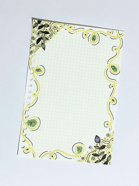 Border For Letter, Aesthetic File Decoration Ideas, Border For Notes, Boarder Designs For Project, Border Ideas For Notes, Boarders Designs Drawing, Margin Designs For Project, Notes Design Ideas Notebook, Output Design Ideas