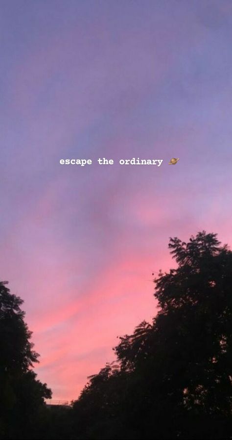 Escape the ordinary - frases aesthetic tumblr Escape The Ordinary Wallpaper, Escape Wallpaper Aesthetic, Escape The Ordinary Quote, Escape Quotes, Motivational Aesthetic, Frases Aesthetic, Escape The Ordinary, Background Ideas, Playlist Covers