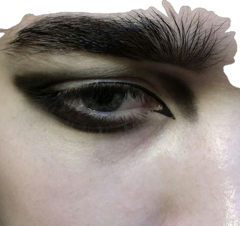 Tradgoth Makeup Men, Male Trad Goth Makeup, Goth Makeup Masculine, Goth Guy Makeup, Trad Goth Makeup Men, Masculine Goth Makeup, Male Eyeliner, Emery Core, Traditional Goth Makeup