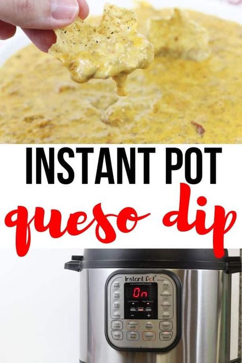 Instapot Appetizer, Instant Pot Dip, Instant Pot Queso Dip, Hamburger Cheese Dips, Queso Velveeta, Rotel Chili, Instant Pot Queso, Queso Dip Recipe, Instapot Meals