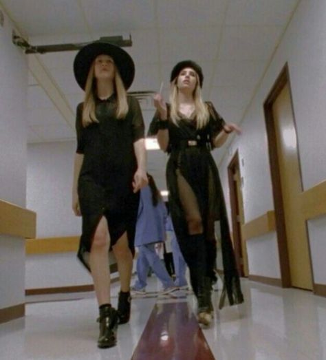 Zoe & Madison: "Head". Ahs Coven, Horror Story, American Horror, Coven, American Horror Story, Walking, Dresses, Black