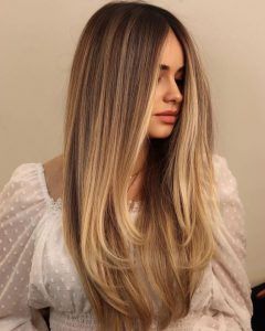 Trendy Long Layered Haircuts: 17 Ideas for a Stylish and Versatile Look - Hairstyle Inspiration - thepinkgoose.com Layered Haircuts For Volume, Haircuts For Volume, V Cut Layers, Voluminous Layers, Face Shape Hair, Angled Bangs, Long Layered Haircut, Framing Highlights, Textured Bangs