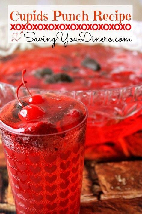 Valentine's Day Cupids Punch is an easy non-alcoholic punch recipe that kids and adults will love!  It's a punch recipe that could also be served at baby showers or kids birthday party. It has just a few ingredients so it's easy to make!! Valentine Punch Recipe, Red Punch Recipes, Valentines Drinks Alcoholic, Freezing Strawberries, Alcoholic Punch Recipes, Valentine Drinks, Non Alcoholic Punch, Raspberry Mojito, Red Drinks