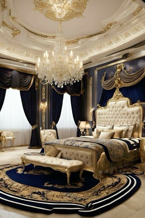 Royal Style Bedroom, Royal Luxury Bedroom Design, Castle Bedrooms, Royal Bedrooms, Prince Room, Bridal Bedroom, Bed Peace, Easy Decor Ideas, Royal Bedroom Design