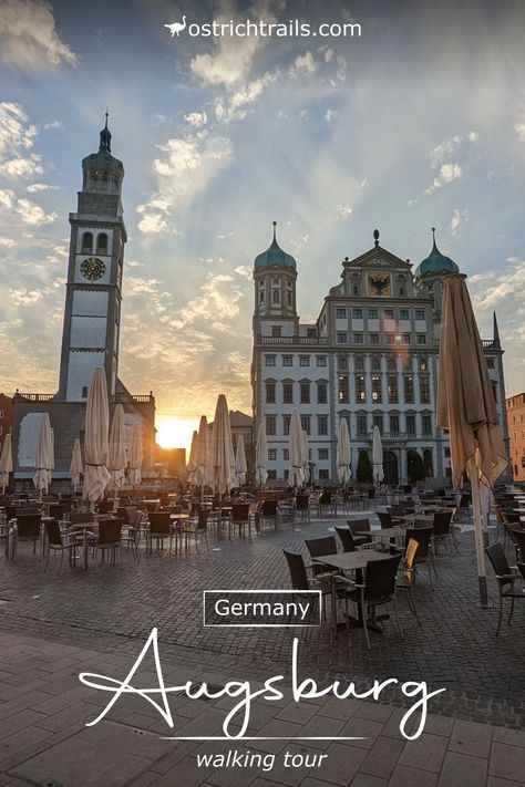 Augsburg city centre, a historic square Augsburg Germany, Romantic Road, Cities In Germany, Old City, Germany Travel, Walking Tour, Tour Guide, Old Things, Walking