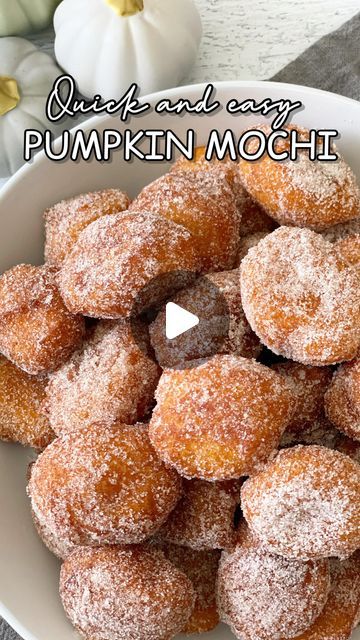 RoseAustinCooks on Instagram: "Pumpkin Mochi 🎃🍁🍂

LIKE, SAVE & SHARE

INGREDIENTS:
1 box (16 oz) mochiko flour
1 cup granulated sugar
1 cup pumpkin purée 
1 1/2 to 2 cups water (add in gradually; you may need less water)
2-3 cups neutral oil (for frying)

Cinnamon sugar coating:
1/2 cup granulated sugar
1/2 tsp ground cinnamon (add more if you want)

1.) In a bowl, combine mochiko flour, sugar and pumpkin purée. Gradually mix in water until consistency of the batter is smooth but still thick. 

2.) Heat up 2-3 cups of oil (I used avocado oil) until temp is 365 degrees. Use a thermometer.

3.) Carefully add scoops of the batter into the hot oil. Do not over crowd the pot. Fry the mochi for 4-5 minutes or until thoroughly cooked. Then, cool completely on a cooling rack.

4.) Mix together Pumpkin Mochi Recipe, Cinnamon Roll Pumpkin, Pumpkin Mochi, Mochiko Flour, Mochi Recipe, Pumpkin Recipes Dessert, Japanese Recipes, Cooling Rack, Chicken Dish