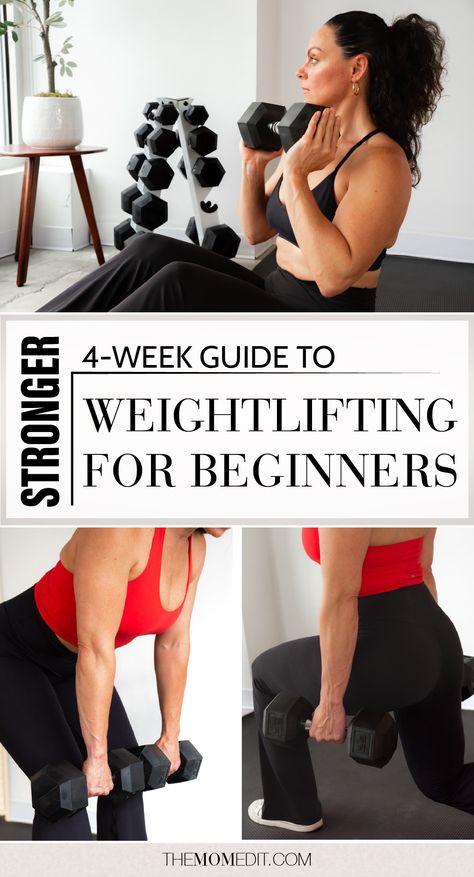 Discover beginner weightlifting for women over 40. Build muscle, improve mobility & gain overall strength with our STRONGER video series. Let's get our sweat on! | #Fitness #Weightlifting #BeginnerWeightlifting #WeightliftingForWomen #WeightliftingGuide #FitnessGuide Beginner Weightlifting For Women, Weightlifting Beginner Women, Beginner Weight Lifting For Women, Women Weight Lifting Routine, Beginner Weightlifting, Weightlifting For Women, Weightlifting For Beginners, Weightlifting Women, Fitness Over 40