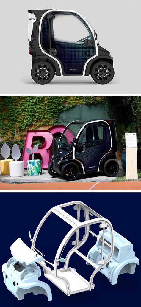 Scooter Parking, Plastic In The Ocean, Electric Car Design, Build A Go Kart, Small Electric Cars, Electric Car Concept, Three Wheeled Car, Electric Cargo Bike, Diy Go Kart