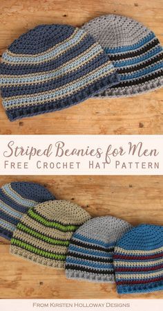 2 Tone Crochet Beanie, Crochet Project For Men, Crochet Beanie Men, Mens Beanie Crochet Pattern, Striped Crochet Beanie, Crochet Mens Hat Pattern, Solid Color Crochet, Mens Hat Pattern, Crochet Mens