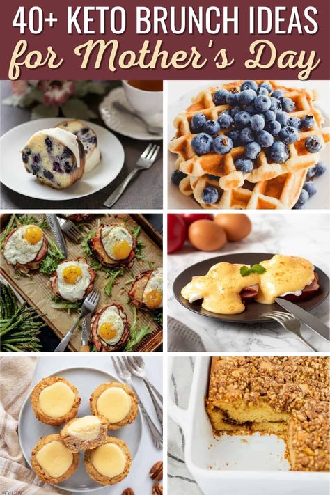 40 Brunch Ideas That Are Perfect for Low-Carb and Keto Moms Low Carb Mothers Day Recipes, Keto Friendly Brunch Ideas, Healthy Mothers Day Breakfast, Keto Brunch Ideas, Keto Egg Recipes, Eggless Breakfast, Keto Egg Recipe, Keto Brunch, Fathers Day Brunch