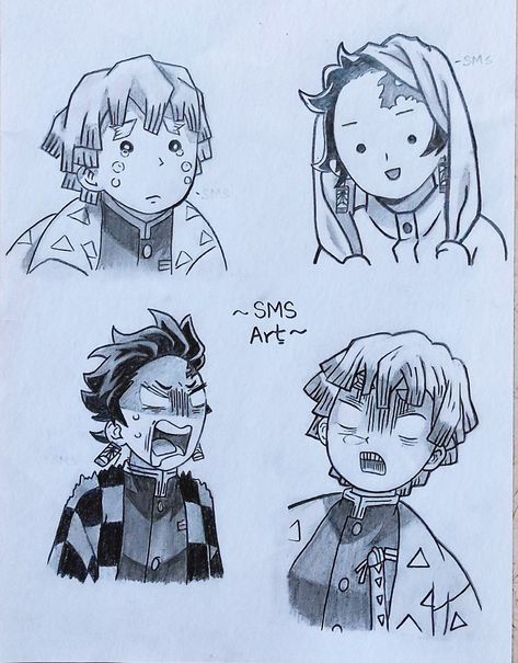 Funny Face Sketch, Demon Slayer Book, Demon Slayer Funny, Book Sketch, Funny Sketches, Cool Pencil Drawings, Face Sketch, Pencil Sketches, Sketches Simple