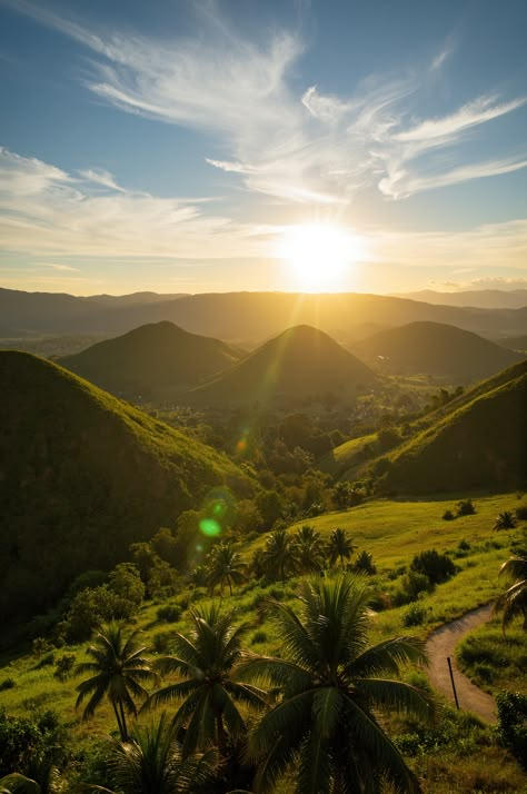 A stunning photograph capturing the majestic beauty of chocolate hills of bohol. This image reveals the intricate details and natural wonder of the Philippines. Phillipines Travel Photography, Philippines Vision Board, Bohol Philippines Aesthetic, Philippines Province Aesthetic, Bohol Philippines Photography, Phillipines Aesthetic, Filipino Culture Aesthetic, Filipino Photography, Chocolate Hills Philippines