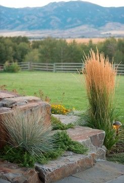 Montana Landscapes rustic landscape Wyoming Landscape Ideas, Montana Landscaping, Montana Garden, Mountain Landscaping, Sunken Fire Pit, Wyoming Landscape, Wyoming Mountains, Montana Landscape, Rustic Landscaping