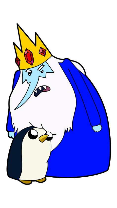 Why is Ice King mad at this cute little penguin? Let's calm him down with this cartoon Adventure Time sticker called Angry Ice King with Penguin!. The Ice King Adventure Time, Ice King Tattoo, Adventure Time Penguin, Christmas Adventure Time, Ice King And Gunter, Adventure Time Stickers, Adventure Time Ice King, Ice King Adventure Time, Wizards Logo