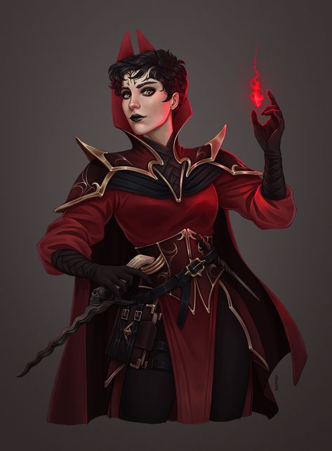 Dnd Evil Character Art, Rachel Denton, Red Wizard, Female Wizard, Dnd Wizard, Dungeons And Dragons Characters, Dnd Art, High Fantasy, Fantasy Inspiration