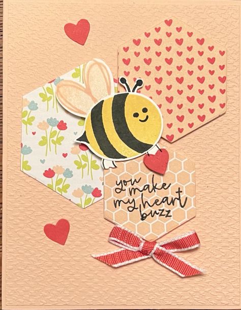 Su Bee Mine, Stampin Up Bee Mine Cards, Bee My Valentine Stampin Up Cards, Saleabration 2024, Valentine 2023, Stampin Up Valentine Cards, Bee Mine Valentine, Hedgehog Animal, Dragonfly Dreams