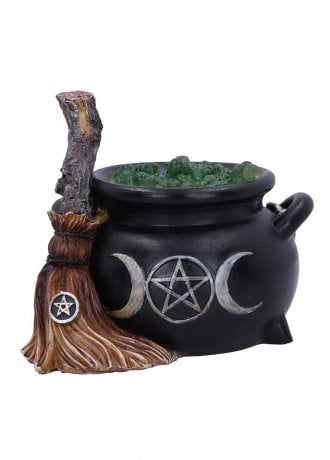 Nemesis Now Bubbling Cauldron Illuminating Figurine | Attitude Clothing Bubbling Cauldron, Witch's Cauldron, Siren's Lament, The Cauldron, Dark Spirit, Witches Cauldron, Water Dragon, Cleansing Crystals, Decor Figurines