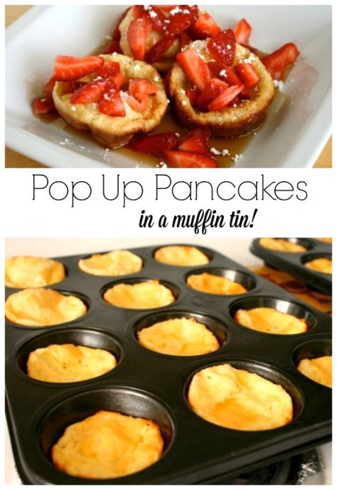 Pop Up Pancakes in a Muffin Tin Pancakes In Muffin Tin, Pastries Chocolate, German Pancakes Recipe, Eggs Healthy, Plating Food, Presentation Food, Pancakes For Dinner, Cooking Eggs, Breakfast Muffin