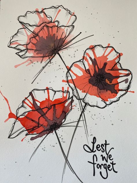 Remberence Day Art, Anzac Craft For Kids, Remembrance Day Poster, Anzac Day Art For Kids, Poppy Art Remembrance Day, Anzac Day Art, Red Poppy Drawing, Remembrance Crafts, Anzac Craft