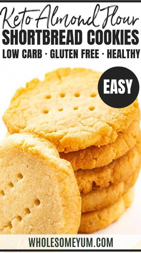 Almond Flour Shortbread Cookies, Keto Shortbread Cookies, Almond Flour Shortbread, Keto Shortbread, Gluten Free Shortbread Cookies, Almond Flour Recipes Cookies, Galletas Keto, Shortbread Cookies Recipe, Gluten Free Shortbread