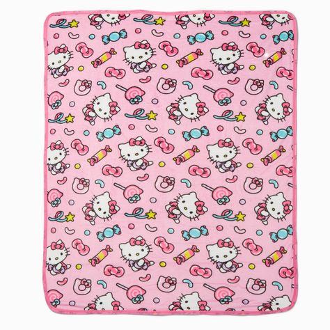 Hello Kitty® Sweet Surprise Hugger Pillow & Silk Touch Throw Set Crown Hair Clip, Sensitive Ears Earrings, Hello Kitty Blanket, Piercing Kit, Flower Crown Hairstyle, Perfect Road Trip, Hair Gift, Bags For Teens, Hair Accessories Gift