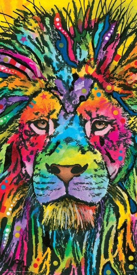 Amazon.com: Dean Russo Lion Modern Animal Decorative Art Poster Print 12x24: Posters & Prints Dean Russo Art, Gothic Dollhouse, Towel Animals, Dean Russo, Large Beach Towels, Cotton Beach Towel, Paintings Art, Acrylic Ink, Decorative Art