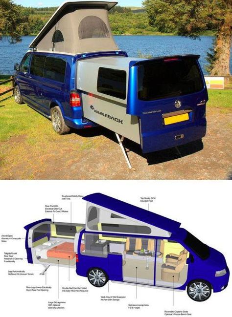 This would be awesome for burning man. Vw Kampeerwagens, Custom Camper Vans, Kombi Motorhome, Chuck Box, Boat Food Ideas, Custom Campers, Kombi Home, Campervan Life, Build A Camper Van