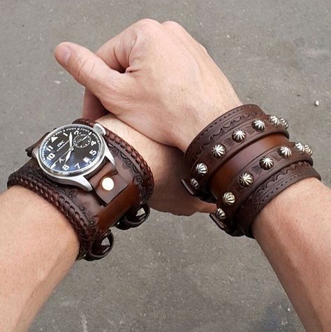 Leather cuff watch, leather wristband, Freddie Matara Custom Leather Leather Watch Cuff, Leather Wrist Cuff, Wrist Brace, Guitar Straps, Leather Wristbands, Cuff Watch, Leather Bracelets, Wrist Cuffs, Leather Projects