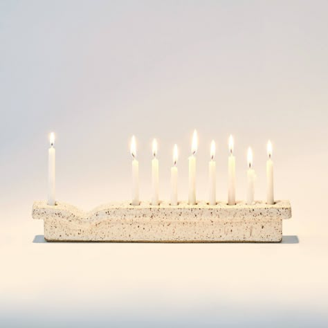 Hanukkah Menorah, Diy Pottery, Jewish Holidays, Ceramics Ideas Pottery, Menorah, Ceramic Design, Ceramic Artists, Organic Shapes, Glass Design