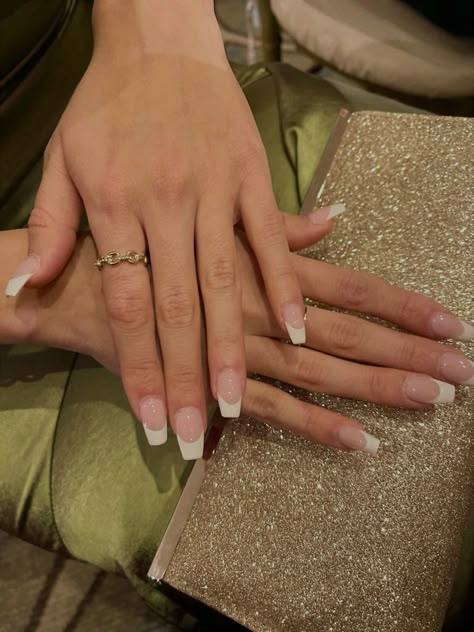 #coffinnails #frenchnails #frenchtipnails Chunky French Tip, Medium Coffin French Tip Nails, Short Coffin French Tip, Thick French Tip, Coffin French Tips, Coffin Nails French Tip, Coffin French Tip Nails, French Coffin Nails, French Tip Coffin Nails