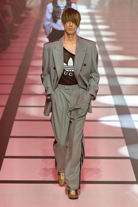 Gucci Fall 2022, Gucci X Adidas, Adidas Three Stripes, Fashion Runway, Next Fashion, Alessandro Michele, Fashion Attire, Fall 2022, Sportswear Brand