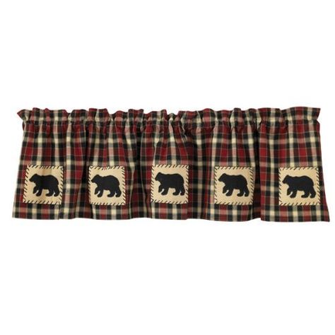 Farmhouse Valances, Window Swags, Beer Decor, Black Bear Decor, Lodge Design, Farmhouse Windows, Country Curtains, Park Designs, Bear Decor