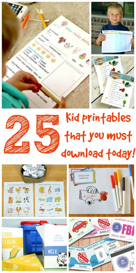 25 Kid Printables that you Must Download today, Kid Printable Activities, Pretend Play, Preschool Fun! Top 25 curated so you can download and get started! Kid Printables You MUST Download Today 1. Scavenger Hunt Printable | momdot 2. Printable Drawing Challenge Cards | Picklebums 3. Chore Chart Printable | momdot 4. Printable Pretend ID Cards... Picklebums Free Printable, Nanny Binder, Pretend Play Preschool, Nanny Activities, Kid Printables, Play Preschool, Free Download Printables, Scavenger Hunt Printable, Kids Printables