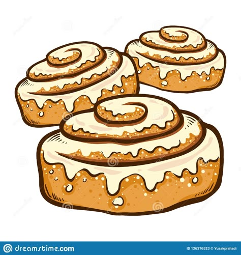 Hand Drawn Cinnamon Roll Buns Stock Vector - Illustration of background, yummy: 126376523 Cute Buns, Coffee Drawing, Marker Paper, Sticky Buns, Cute Animal Drawings Kawaii, Cinnamon Buns, Food Drawing, Creative Drawing, Hand Drawing