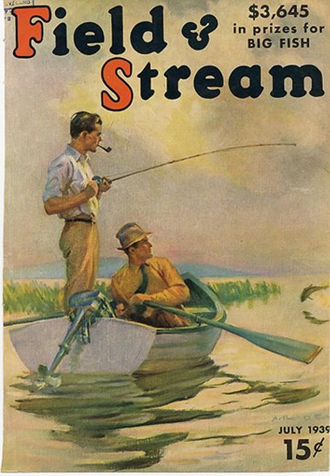 Sports Magazine Covers, Outdoor Magazine, Field And Stream, Sport Magazine, Log Cabin Decor, Vintage Fishing, Tarzan, Vintage Magazine, Fish Art