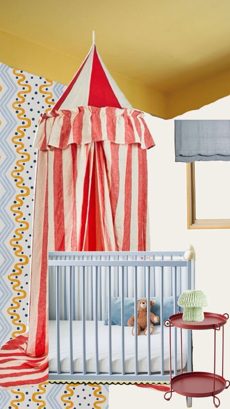 Circus, fun, mid century modern Circus Baby Room, Vintage Circus Nursery, Circus Nursery, Colorful Nursery, Circus Baby, Nursery Colors, Vintage Circus, Having A Baby, Girls Room