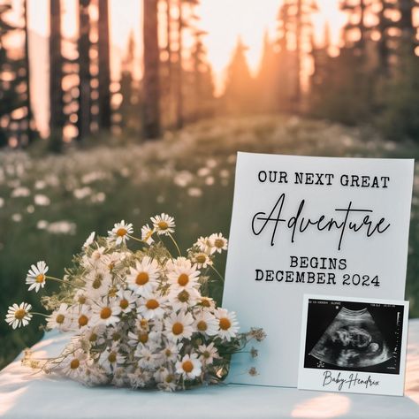 Announce your pregnancy in style with our digital pregnancy announcement template, perfect for sharing on Facebook, Instagram, or any social media platform! This baby reveal design is editable in Canva, a free app that can be used on desktop or mobile. Check out our shop for more digital pregnancy announcements: https://www.etsy.com/shop/sproutjoydesigns WHAT'S INCLUDED: ☑️Editable Canva template for a digital pregnancy announcement ☑️Bonus milestone template for capturing and sharing your pregn S'more Pregnancy Announcement, April Due Date Announcement, Pregnancy Announcement Outdoorsy, Spring Baby Announcement Ideas, Baby Anouncment Ideas Announce Pregnancy, Subtle Baby Announcement, June Pregnancy Announcement, August Pregnancy Announcement, May Pregnancy Announcement