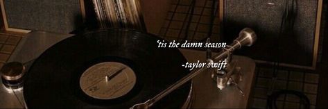 taylor swift fall evermore aesthetic twitter header with vinyl record Evermore Homescreen, Fall Twitter Headers, Aesthetic Song Quotes, Fall Header, Taylor Swift Headers, Taylor Swift Fall, Taylor Swift Twitter, Twitter Header Quotes, Twitter Banners