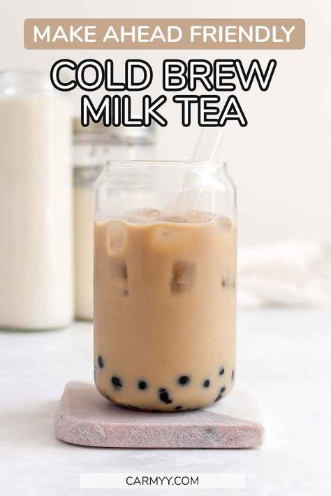 Cold Brew Milk Tea, How To Steam Milk, Tea Cold Brew, Blueberry Milkshake, Tea With Milk, Cold Brew Tea, Brown Sugar Syrup, Brew Tea, Flavored Milk