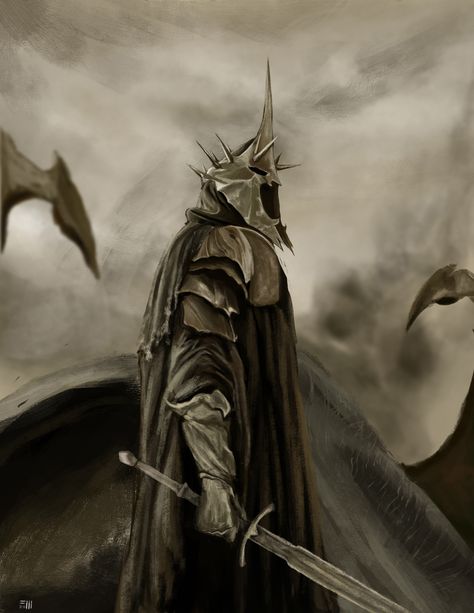 Lord Of Rings, Witch King Of Angmar, Witch King, Lord Of The Rings Tattoo, John Howe, Shadow Of Mordor, Middle Earth Art, Tolkien Art, Lotr Art